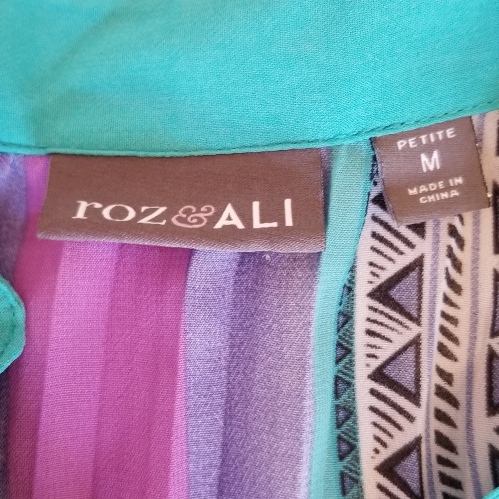 Colorful Tribal Roz & ALI.. Print Top - Picture 3 of 7